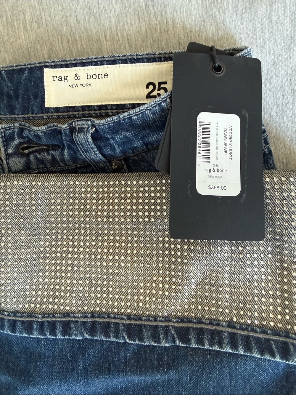rag & bone Jewel Cuff Wide-Leg High-Rise Jeans - Picture 3 of 5